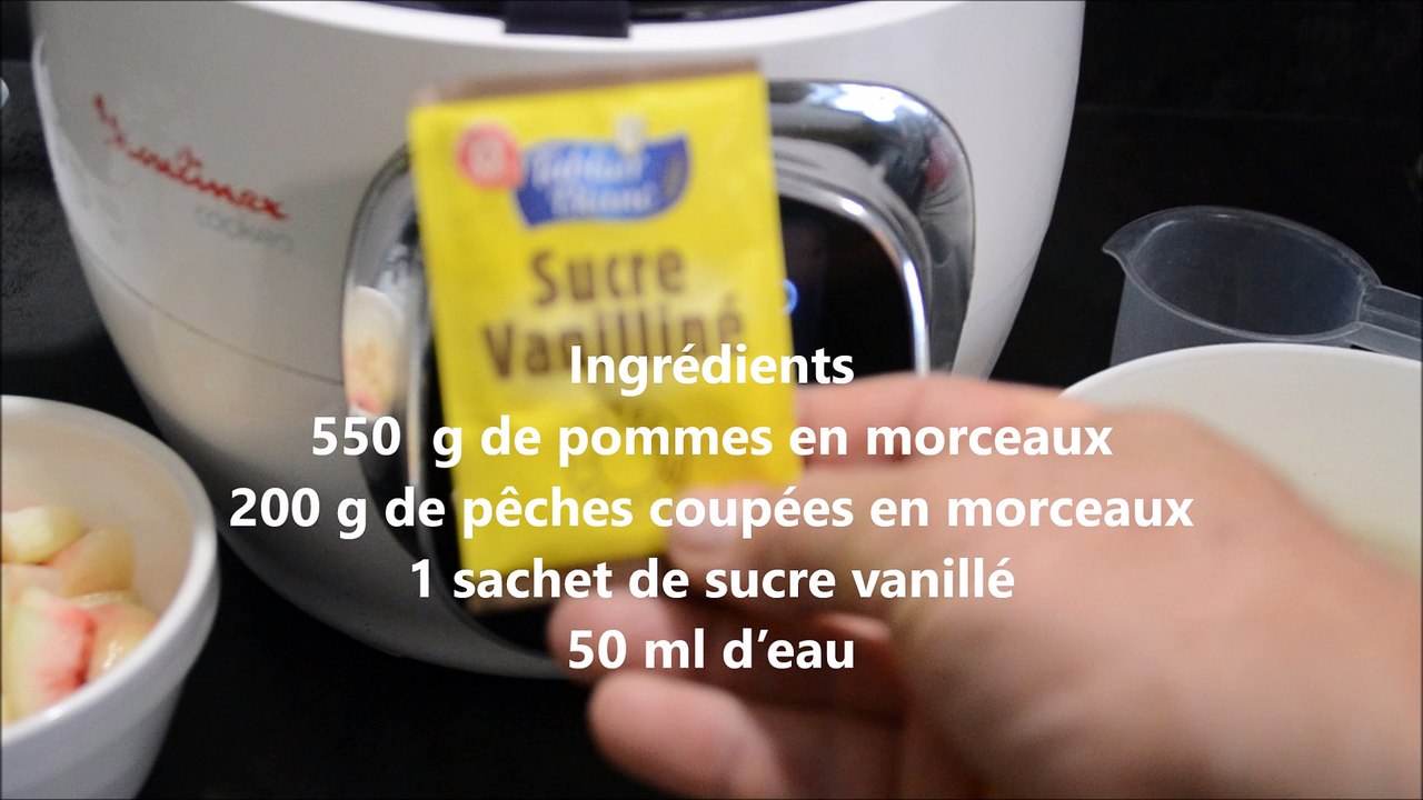 COMPOTE POMME PECHE au cookeo