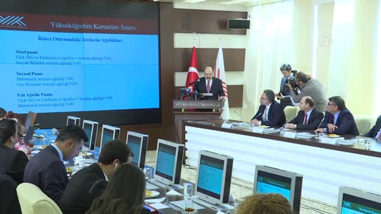 YÖK Başkanı Saraç: "(Yükseköğretim Kurumları Sınavı) Sınav Puan Türleri 18'den 5'e İndirilmiştir" -...