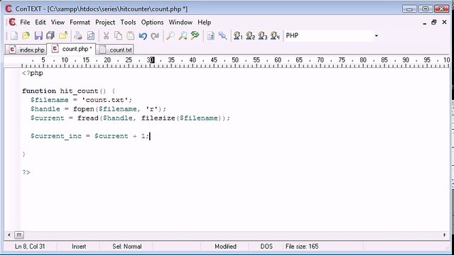 PHP Training In Jaipur|PHP Training Companies In Jaipur| Creating a non-unique Hit Counter