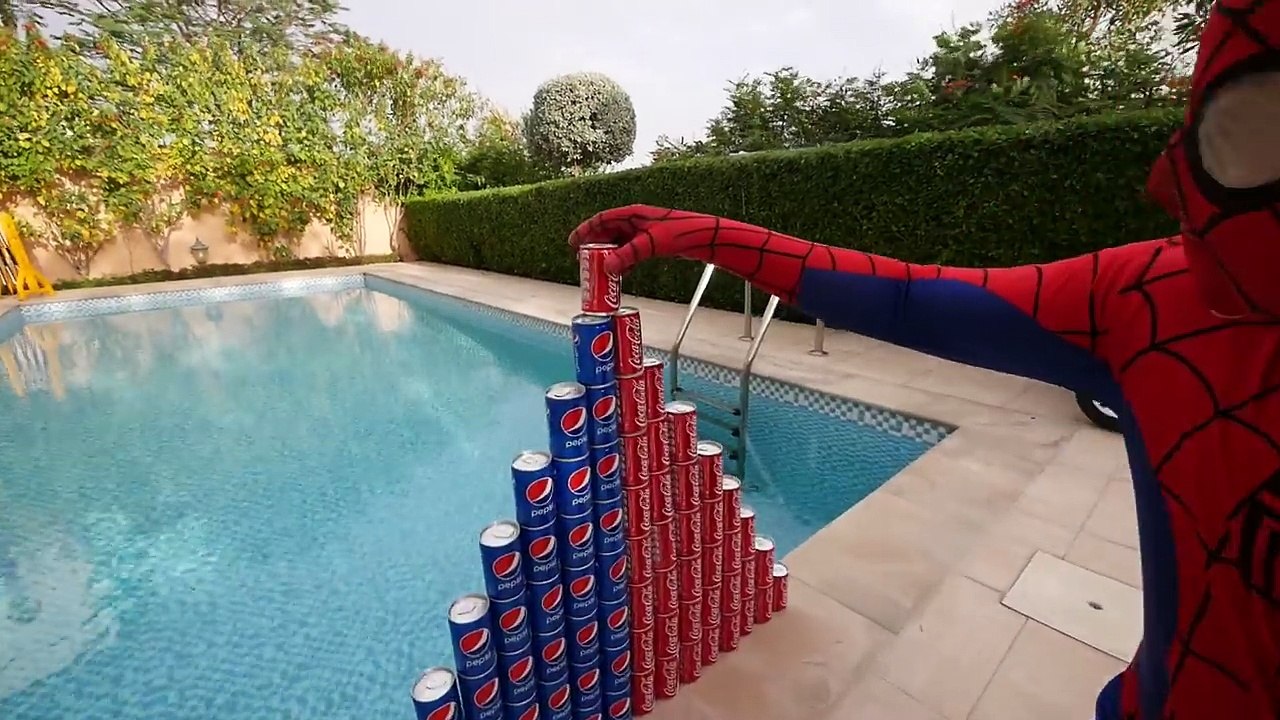 CRAZY COCA COLA PEPSI CHALLENGE! Movie Kids Toys w/ Spiderman, Hulk & Joker Family FUN in Real Life