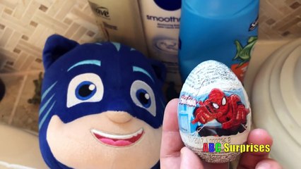 PJ MASKS Chocolate Egg Hunt Toy Surprises Spiderman Disney Cars Big Hero 6 Spongebob ZOOTOPIA & More