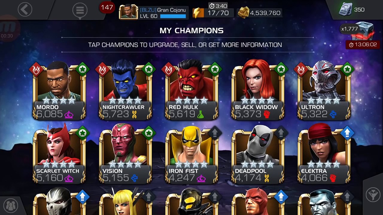 Crossbones to Rank 5 and Test Run in Realm of Legends - Marvel Contest of Champions