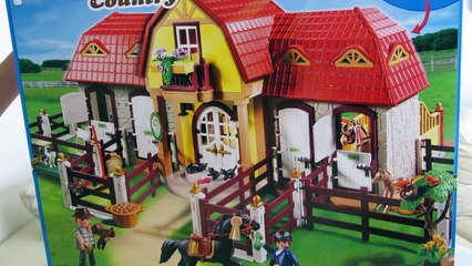 Playmobil Granja de caballos o ponis con granero y utensilios para la limpieza de establos