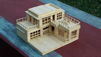 How to Make a Modern Popsicle Sticks House