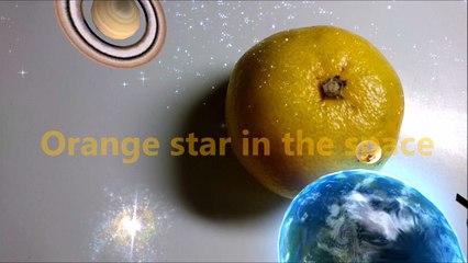 【　宇宙の中のミカン星　】Orange star in the space