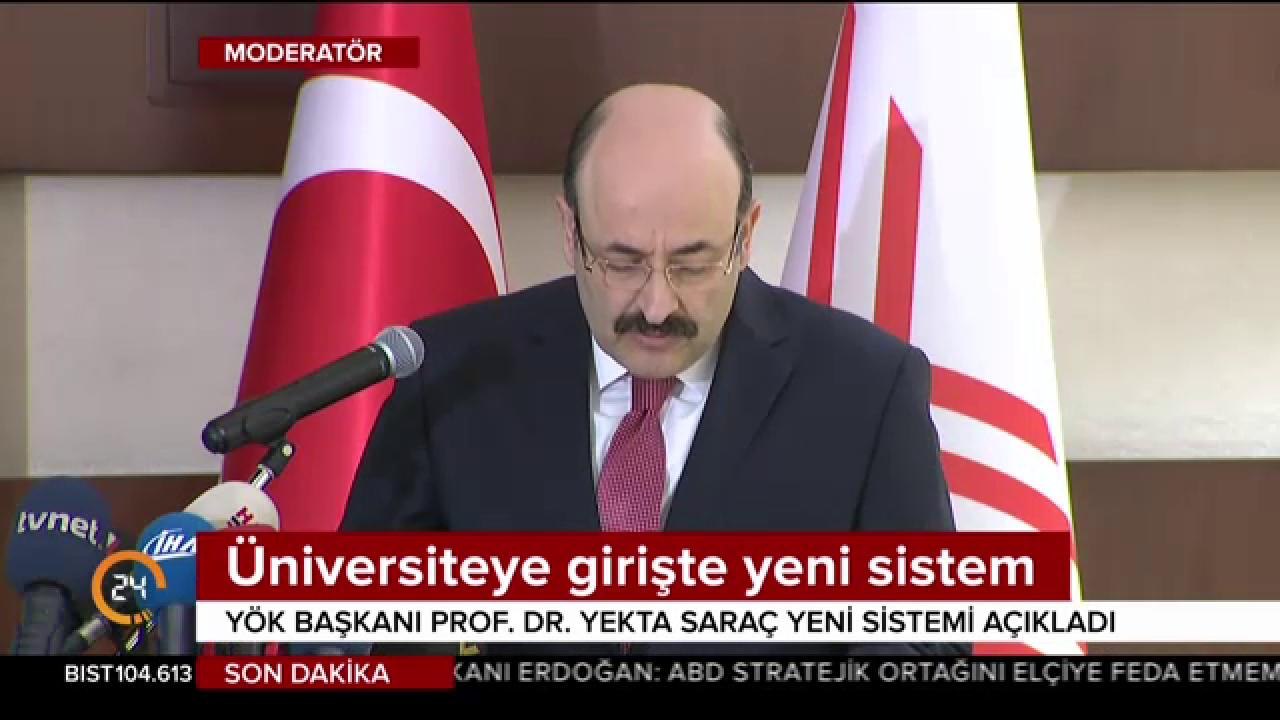 YÖK Başkanı Yekta Saraç açıkladı