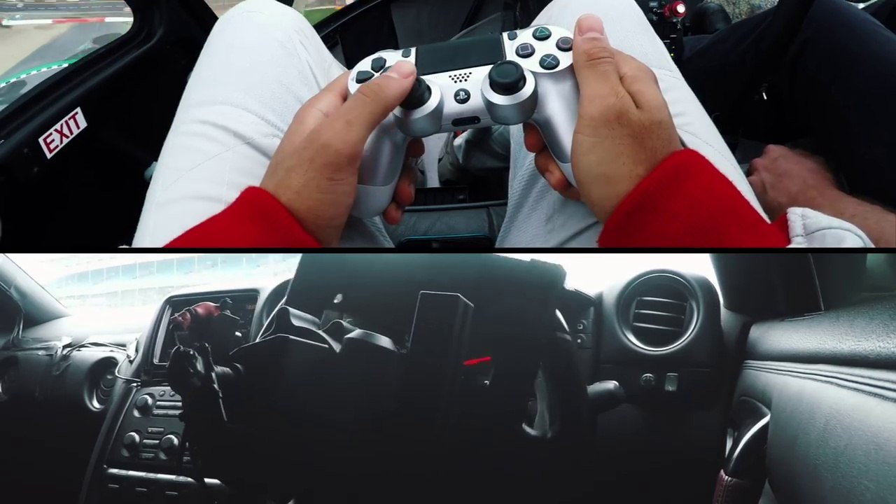 Pilotez une vraie voiture de course avec une manette de PS4 !  Nissan GT-R