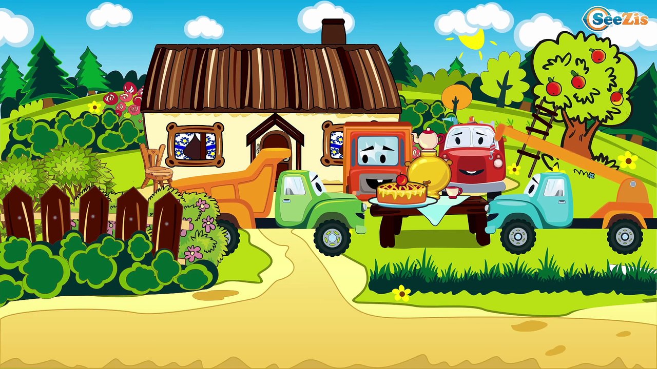 The White Ambulance and The Fire Truck | Service & Emergency Vehicles Cartoons for children