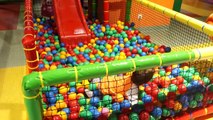 Indoor Playground Family Fun for Kids Play Center Slides Playroom Kids playing with Balls