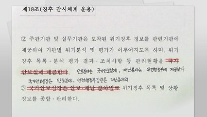 "김관진 지시로 국가 위기관리 지침도 불법 변경" / YTN