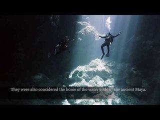 Divers Explore Astonishing Underwater Cavern in Riviera Maya, Mexico