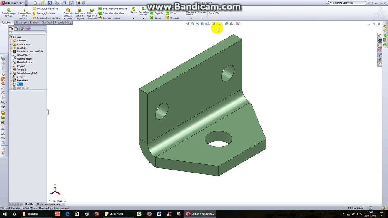 Attache caravane-TP4-Equerre (modélisation volumique)