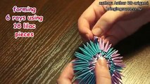 3D origami snowflake tutorial instruction N3 for beginners