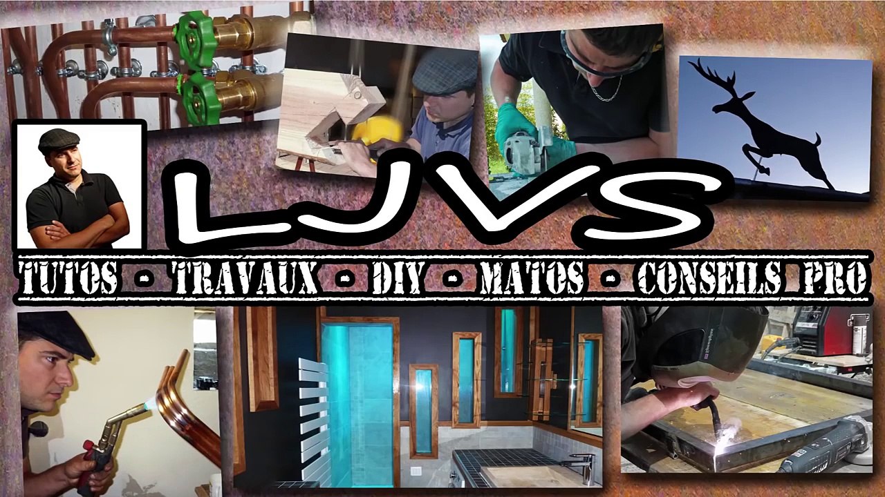 Meuble salle de bain style établi indus - 1 - Fabrication de plan de travail en chêne massif - LJVS