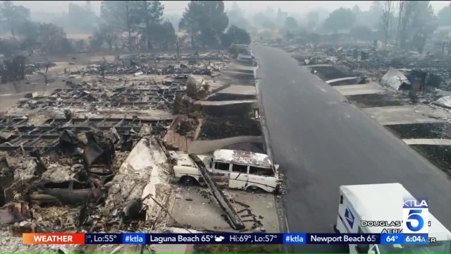 Postman Delivers Mail to Razed California Homes in Apocalyptic Drone Video