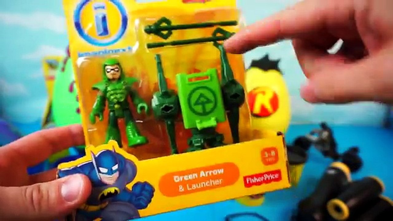 Batman Play-doh Surprise Eggs with New Imaginext Batman Toys & a Batman Surprise Egg by KidCity