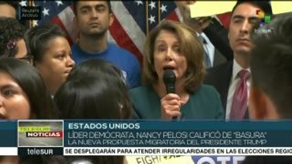 Líder demócrata califica de "basura" la propuesta migratoria de Trump