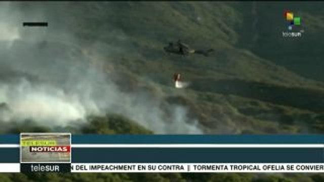 Sudáfrica: incendio forestal azota suburbio de Ciudad del Cabo