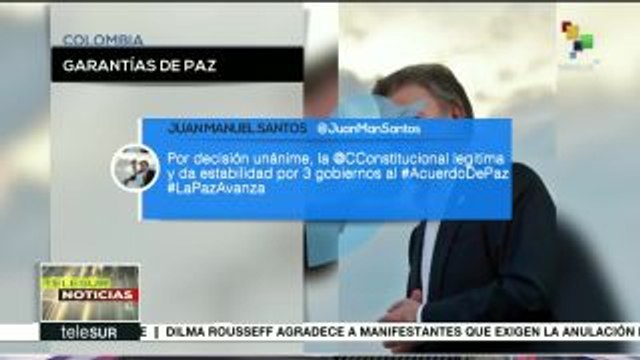 Santos: Constitucional legitima y da estabilidad a acuerdo de paz