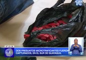 Dos presuntos microtráficantes fueron capturados en el sur de Guayaquil