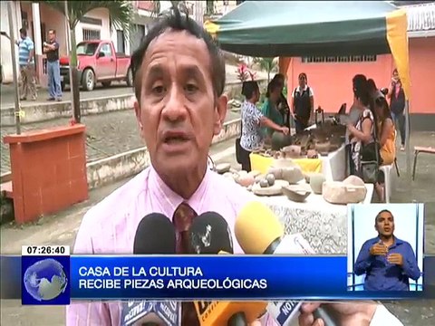 Casa de la Cultura recibe piezas arqueológicas