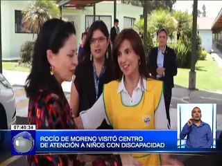 Rocío de Moreno visitó centro de atención a niños con discapacidad
