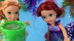 Ariel Little Mermaid Toddler Gets Slimed by Ursula! With Frozen Elsa and Anna Toddlers and more!