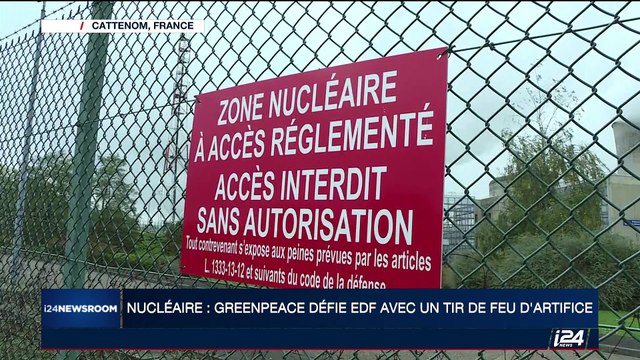 Nucléaire: Greenpeace défie EDF avec un tir de feu d'artifice