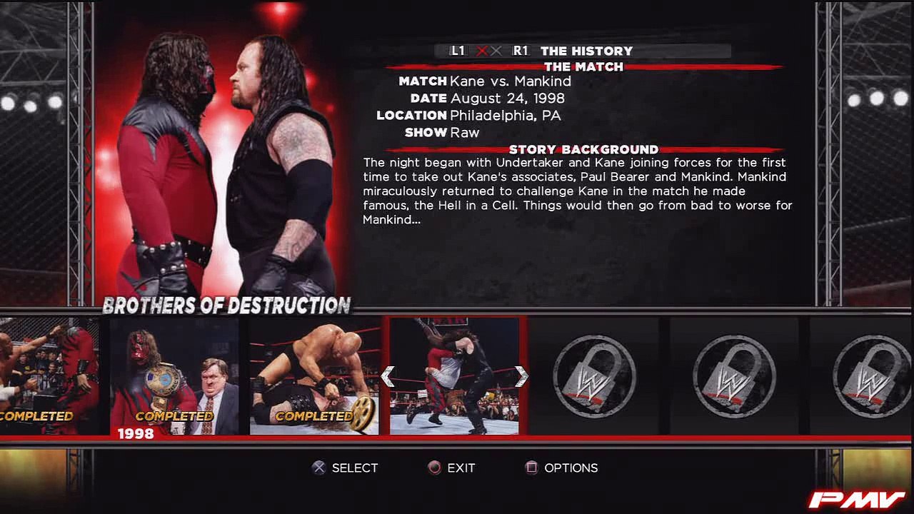 WWE13: Attitude Era Mode - Brothers of Destruction Ep.8: Kane vs. Mankind Hell in a Cell