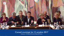 Conseil municipal du 12 octobre 2017 - 1ère partie