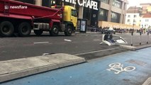 Lorry collision closes busy East London road