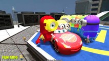 RAINBOW MINIONS and Rainbow Disney McQueen Pixar COLORS Cars CARTOON Nursery Rhymes