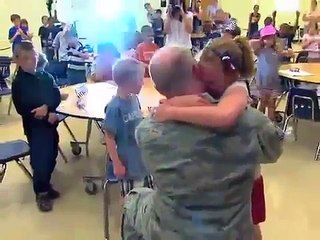 A Tearful Homecoming Between an Air Force Sergeant and His Two Children.