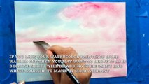 Watercolor and White Gouache CLOUDS Painting Demonstration