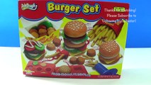 VERY EASY! Doh-Dough Burger Set Chicken Nuggets French Fries Like Play Dough