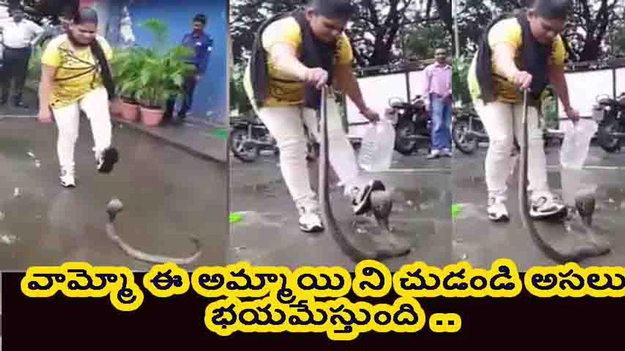 Beautiful Girl Caught To Camera Catching Snake  Girls Playing With Snakes  Telugu Viral Videos