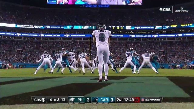 Carolina Panthers running back Christian McCaffrey breaks free for his longest punt return of 2017
