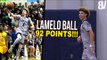 LaMelo Ball 92 POINT GAME FULL HIGHLIGHTS! 41 IN THE 4TH! | LaMelo Ball Scores 92 POINTS