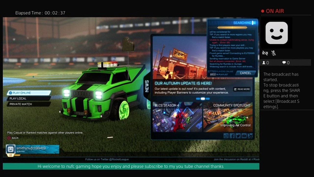 smithynufc198419's Live PS4 Broadcast