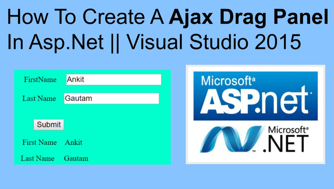 How to create a ajax drag panel in asp.net || visual studio 2015
