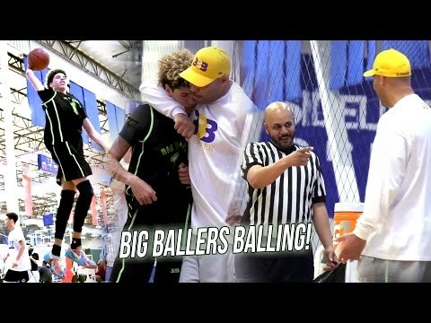 LaMelo Starts Off HOT + Tries Dunking While Refs Break Up Fight - Big Ballers Go UNDEFEATED!