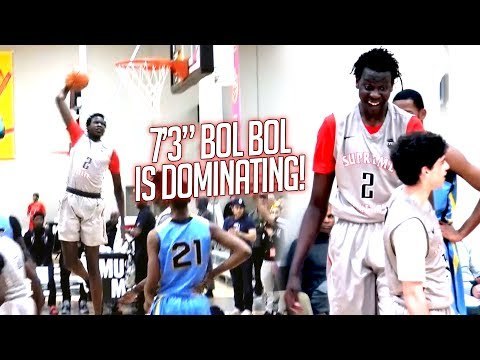 Can ANYONE In EYBL Stop BOL BOL? 7'3 Bol Bol BEST of EYBL So Far! Makes Crazy Plays Look EASY