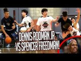 Dennis Rodman Jr vs Spencer Freedman 3 POINT SHOOTOUT! Dennis Rodman's Son Has a JUMPER!