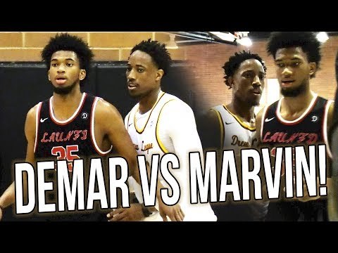 Demar Derozan CHALLENGED by #1 High School Player! Marvin Bagley 32 PTS VS NBA TALENT! DREW LEAGUE
