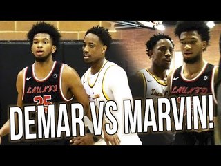 Demar Derozan CHALLENGED by  #1 High School Player! Marvin Bagley 32 PTS VS NBA TALENT! DREW LEAGUE