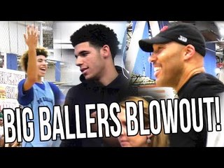 Big Ballers HAVING FUN in BLOWOUT in Front of Lonzo! Lavar Brings in ALL SUBS vs AUSTRALIAN TEAM!