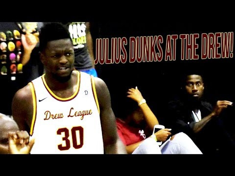 Julius Randle 2017 Drew League Debut - Dunks & Fadeaway Jumpers ALL DAY!