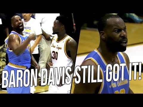Baron Davis Goes AT Nick Young! Shows He Still Got HANDLES at Drew League