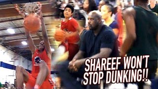 Shareef CAN'T STOP DUNKING w/ SHAQ WATCHING! Baseball Player Catches a BODY!