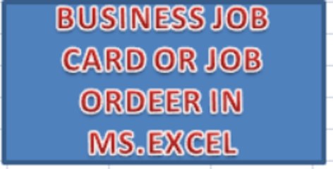 business job card or job order in MS.EXCEL
